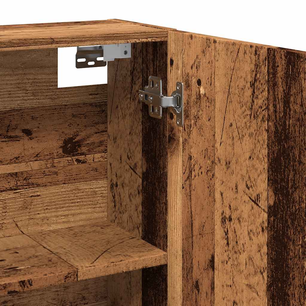 Baderomshylle Med Speil Gammelt Tre 64X20X66,5Cm Konstruert Tre