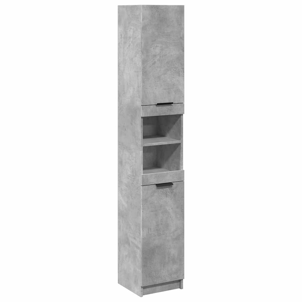 Baderomsskap Betonggrå 32X34X188,5 Cm Konstruert Tre