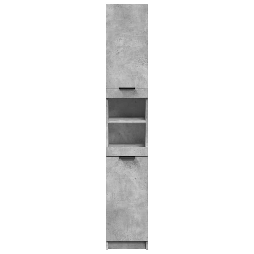 Baderomsskap Betonggrå 32X34X188,5 Cm Konstruert Tre