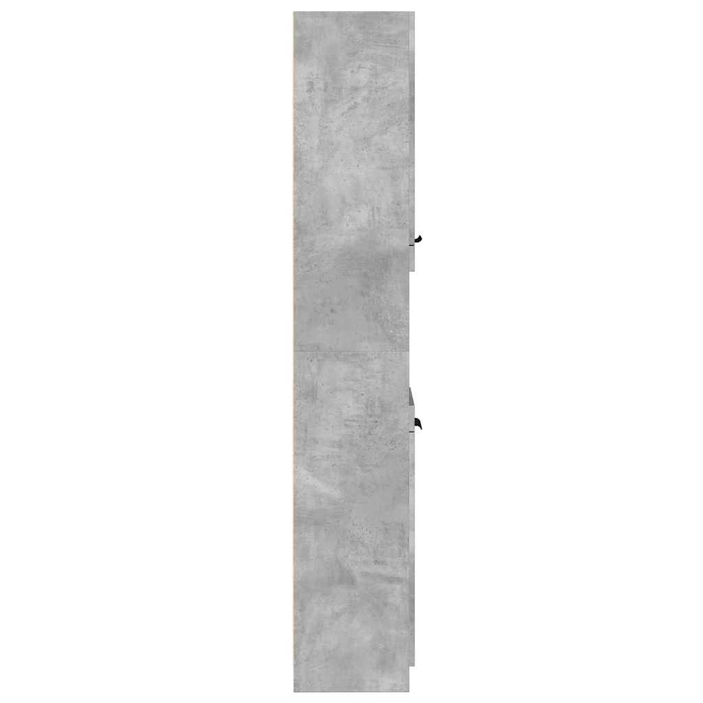 Baderomsskap Betonggrå 32X34X188,5 Cm Konstruert Tre