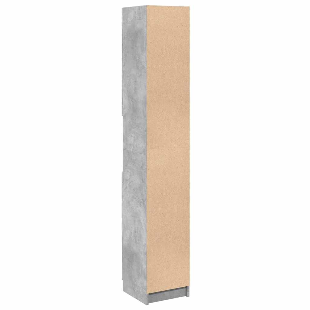 Baderomsskap Betonggrå 32X34X188,5 Cm Konstruert Tre