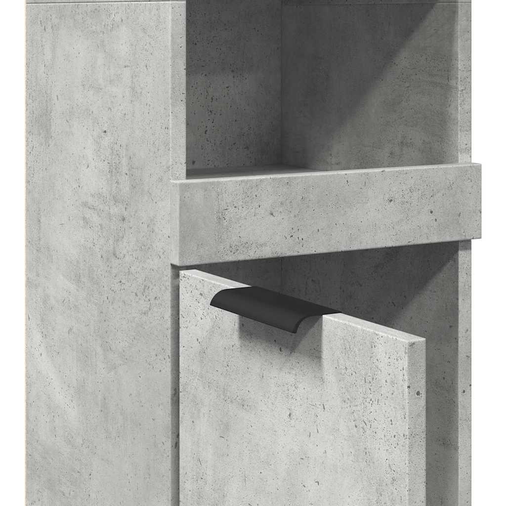 Baderomsskap Betonggrå 32X34X188,5 Cm Konstruert Tre
