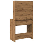 Sminkebord Med Led Artisan Eik 74,5X40X141 Cm