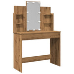 Sminkebord Med Led Artisan Eik 96X40X142 Cm