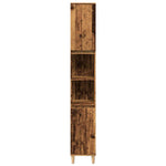 Baderomsskap Gammelt Tre 30X30X190 Cm Konstruert Tre