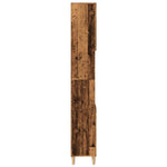 Baderomsskap Gammelt Tre 30X30X190 Cm Konstruert Tre