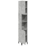 Baderomsskap Betonggrå 30X30X190 Cm Konstruert Tre
