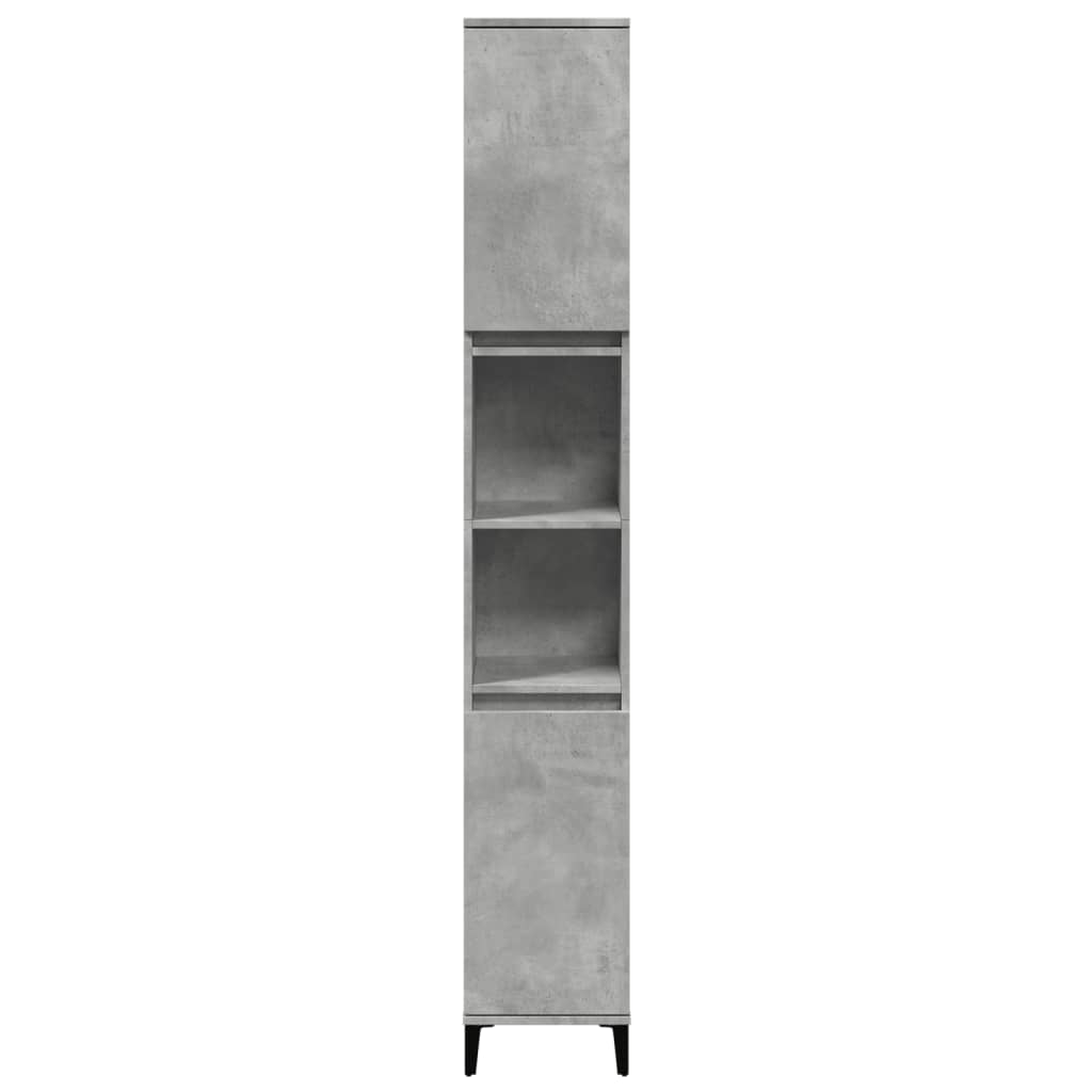 Baderomsskap Betonggrå 30X30X190 Cm Konstruert Tre