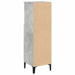 Baderomsskap Betonggrå 30X30X100 Cm Konstruert Tre