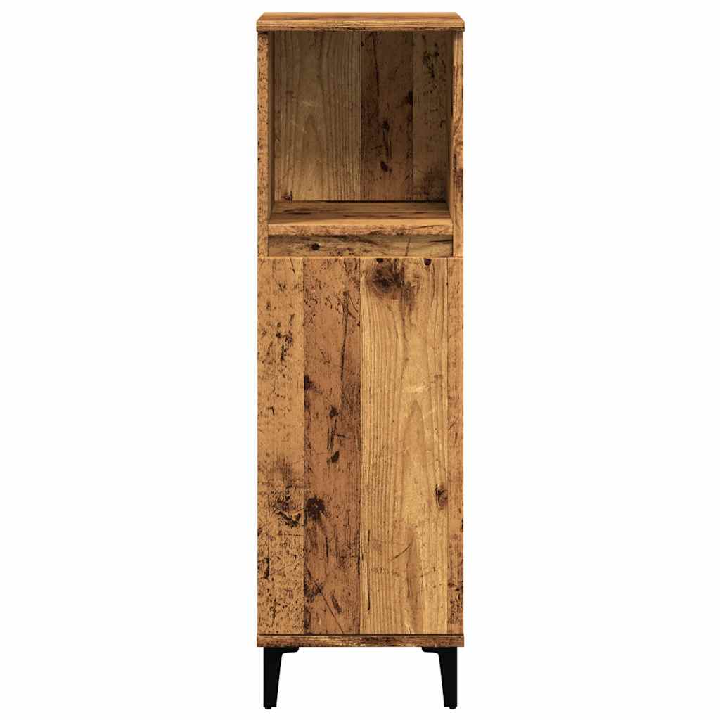 Baderomsskap Gammelt Tre 30X30X100 Cm Konstruert Tre