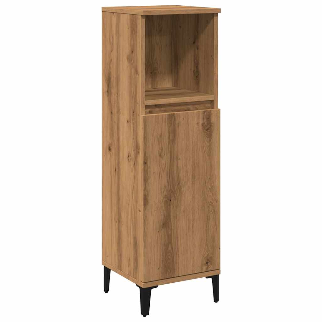 Baderomsskap Artisan Eik 30X30X100 Cm Konstruert Tre