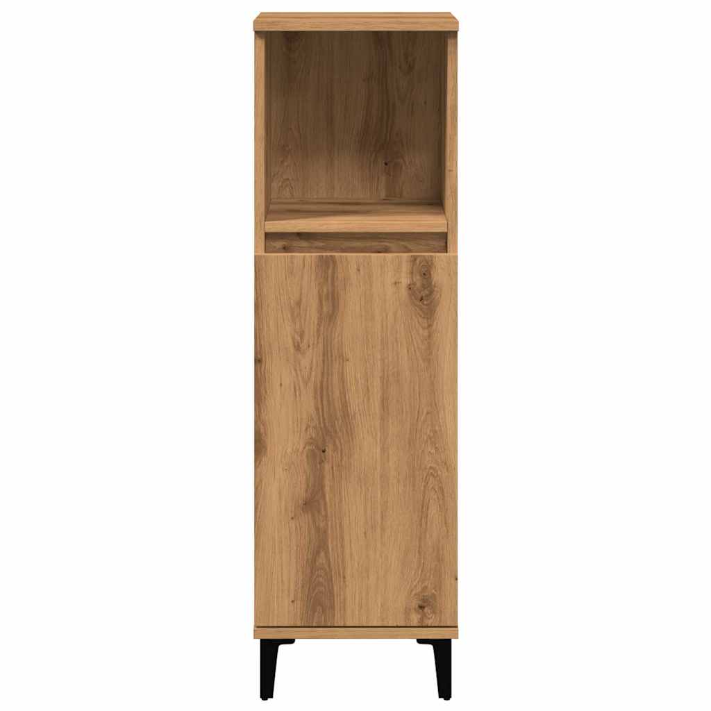 Baderomsskap Artisan Eik 30X30X100 Cm Konstruert Tre
