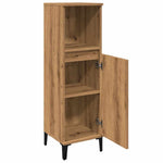 Baderomsskap Artisan Eik 30X30X100 Cm Konstruert Tre