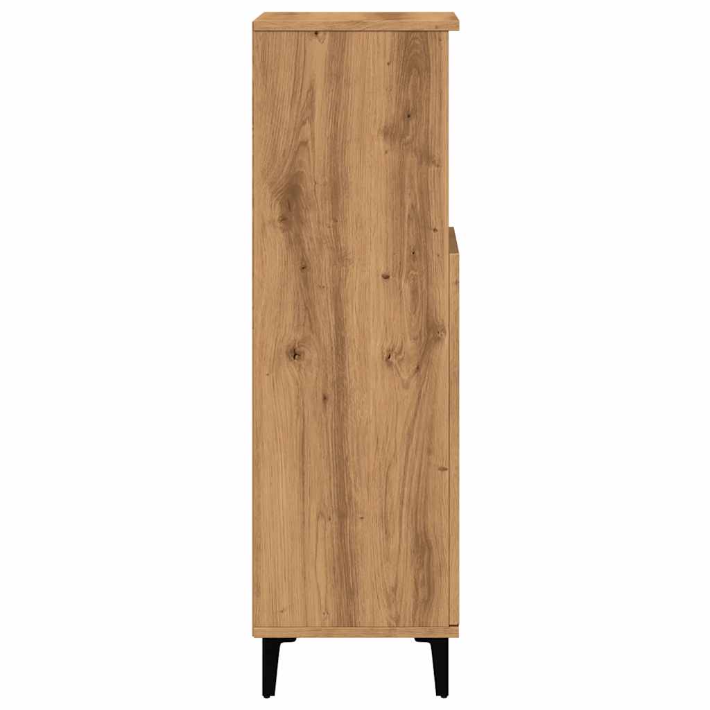 Baderomsskap Artisan Eik 30X30X100 Cm Konstruert Tre
