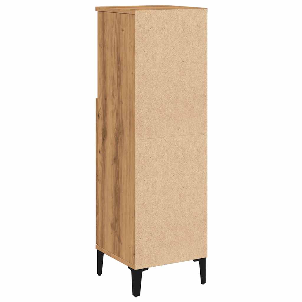 Baderomsskap Artisan Eik 30X30X100 Cm Konstruert Tre
