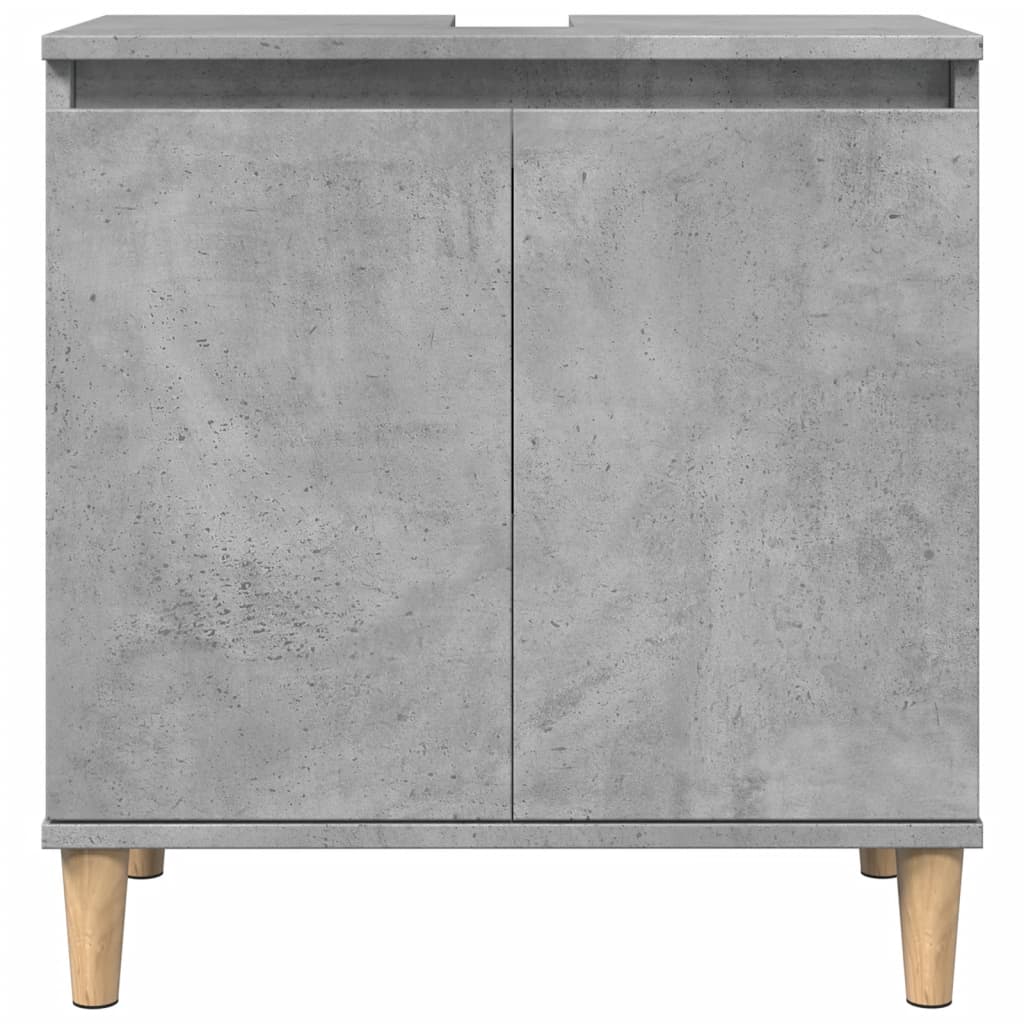 Servantskap Betonggrå 58X33X60 Cm Konstruert Tre
