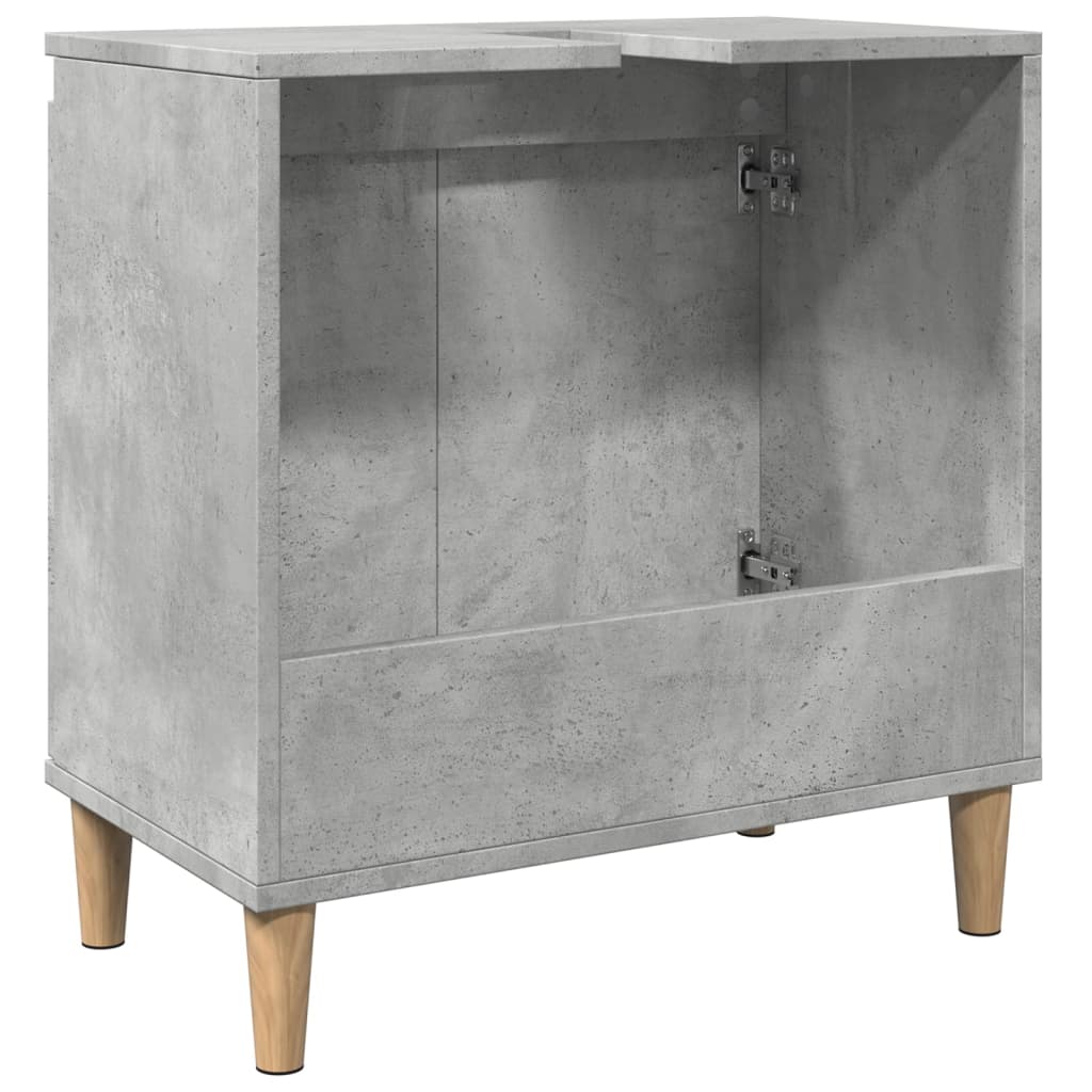 Servantskap Betonggrå 58X33X60 Cm Konstruert Tre