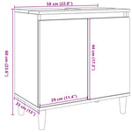 Servantskap Gammelt Tre 58X33X60 Cm Konstruert Tre