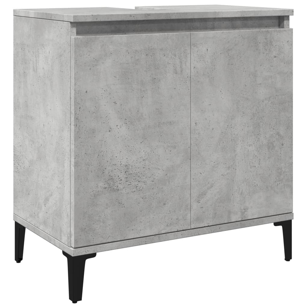 Servantskap Betonggrå 58X33X60 Cm Konstruert Tre