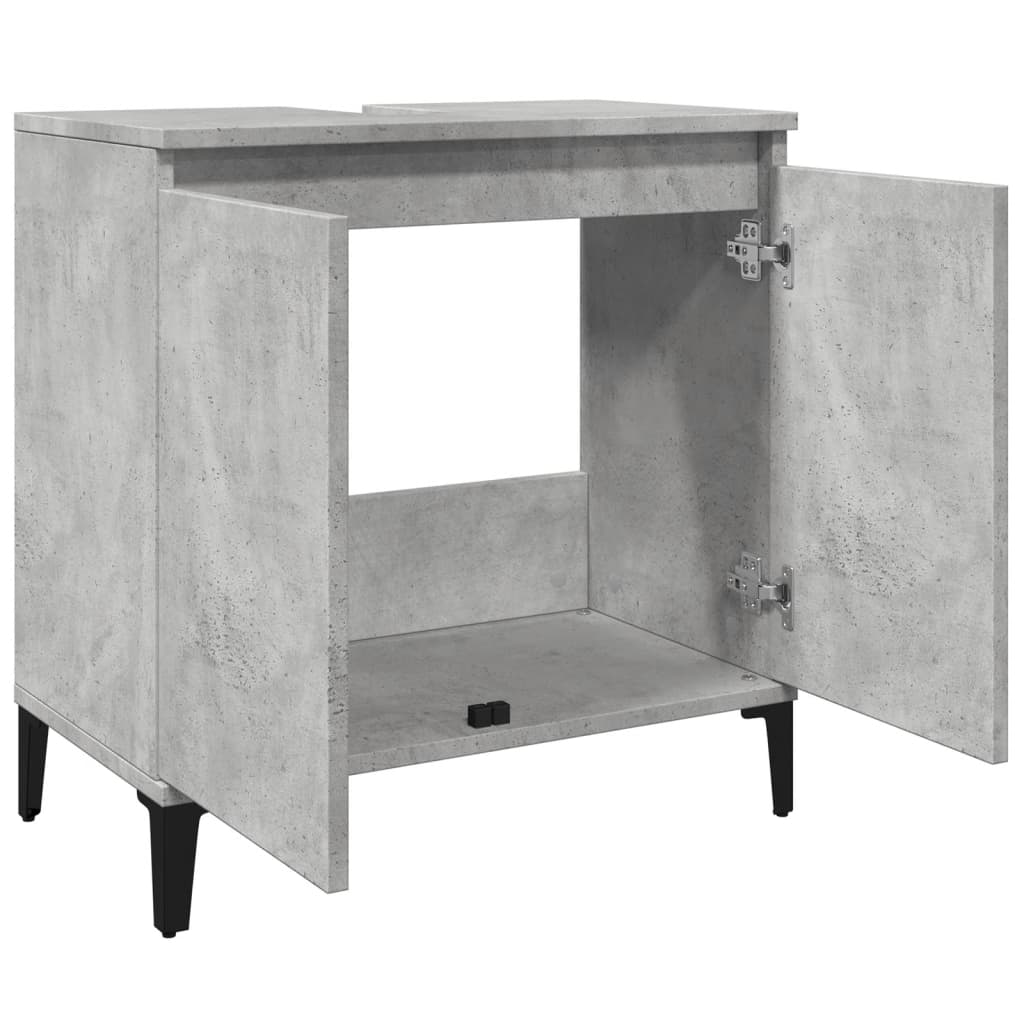 Servantskap Betonggrå 58X33X60 Cm Konstruert Tre