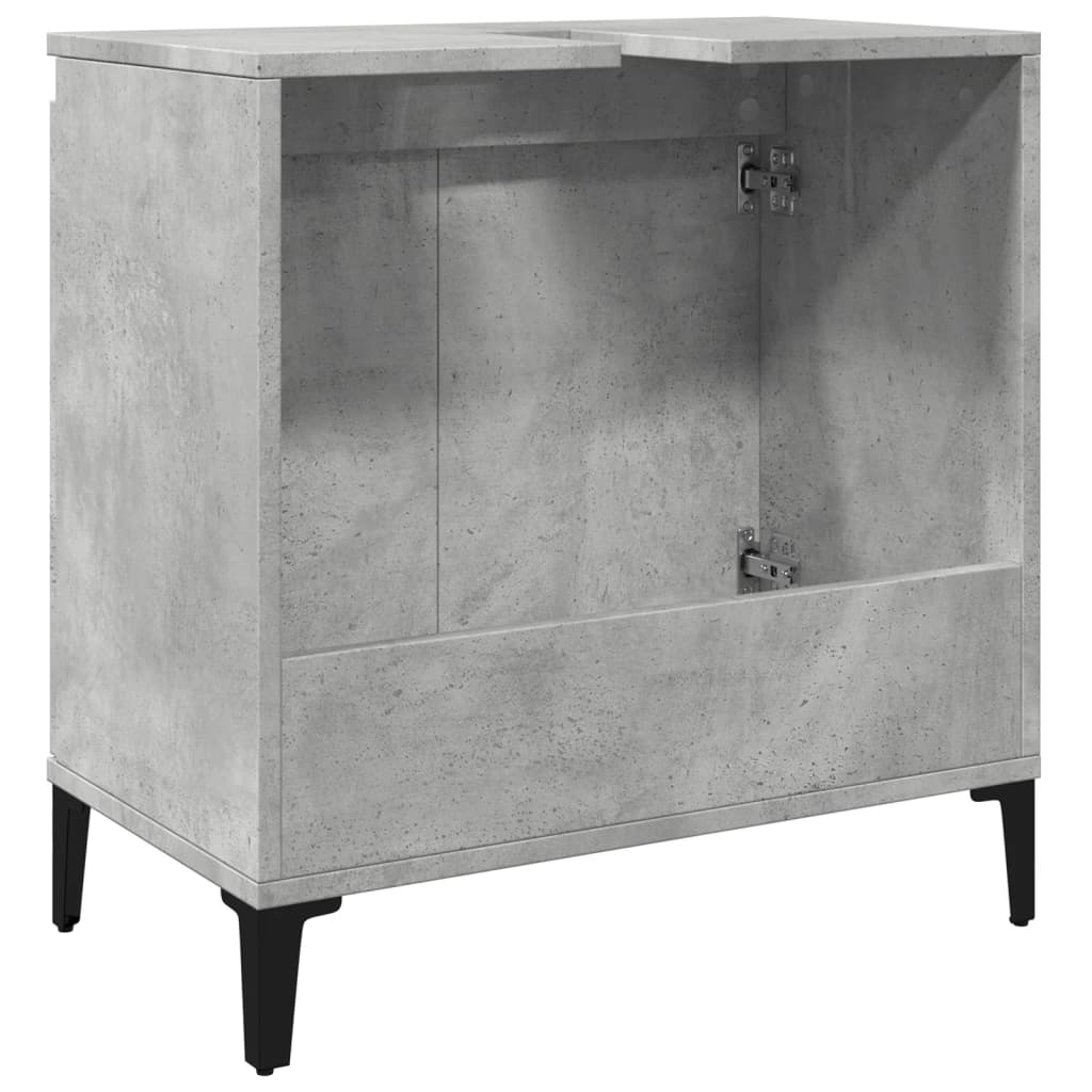 Servantskap Betonggrå 58X33X60 Cm Konstruert Tre