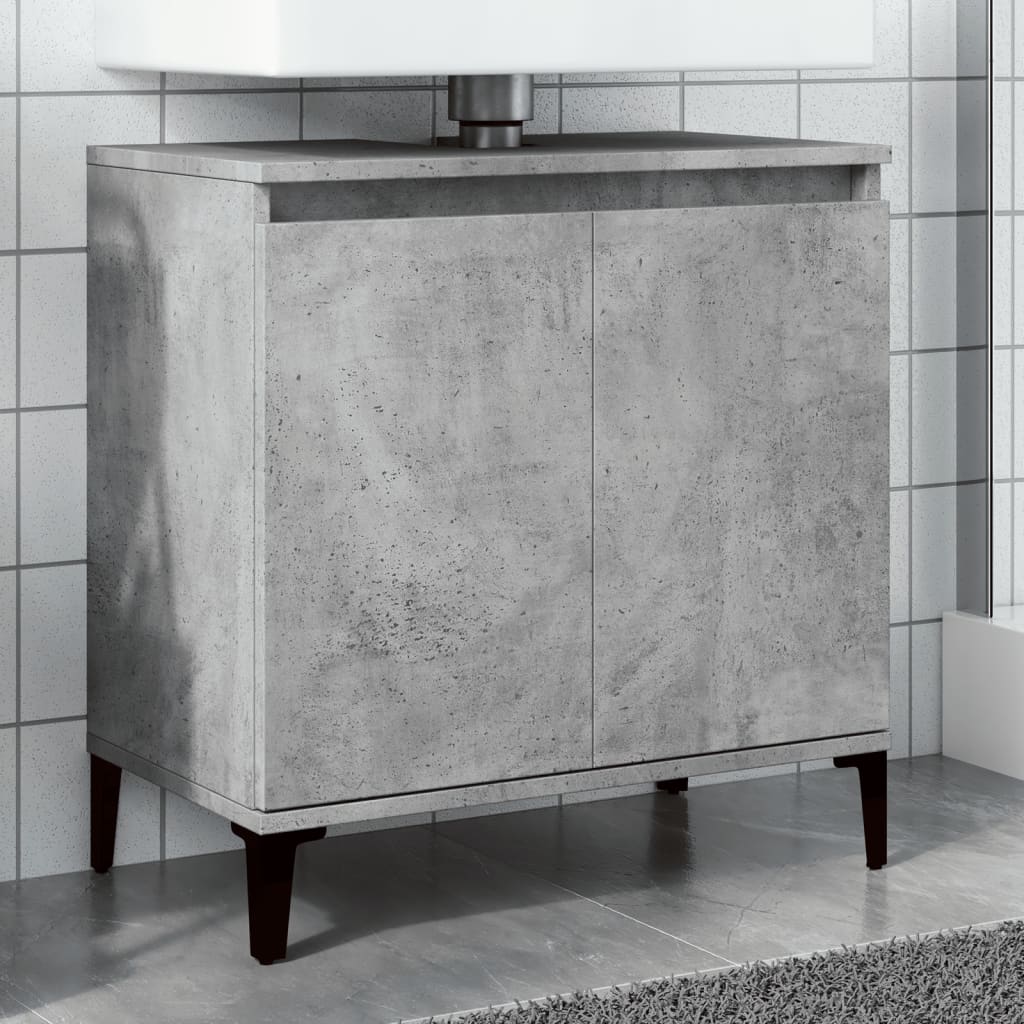 Servantskap Betonggrå 58X33X60 Cm Konstruert Tre