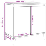 Servantskap Gammelt Tre 58X33X60 Cm Konstruert Tre
