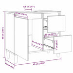 Servantskap Gammelt Tre 65X33X60 Cm Konstruert Tre