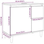 Servantskap Gammelt Tre 65X33X60 Cm Konstruert Tre