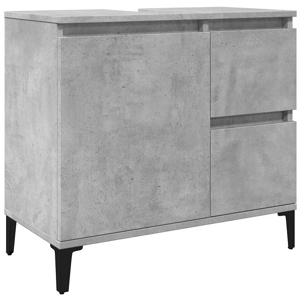 Servantskap Betonggrå 65X33X60 Cm Konstruert Tre
