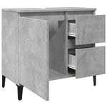 Servantskap Betonggrå 65X33X60 Cm Konstruert Tre