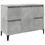 Servantskap Betonggrå 80X33X60 Cm Konstruert Tre