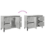 Servantskap Betonggrå 80X33X60 Cm Konstruert Tre
