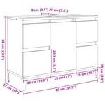 Servantskap Betonggrå 80X33X60 Cm Konstruert Tre