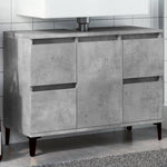 Servantskap Betonggrå 80X33X60 Cm Konstruert Tre