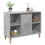 Baderomsskap Betonggrå 80X33X60 Cm Konstruert Tre