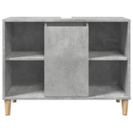 Baderomsskap Betonggrå 80X33X60 Cm Konstruert Tre