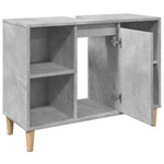 Baderomsskap Betonggrå 80X33X60 Cm Konstruert Tre