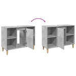 Baderomsskap Betonggrå 80X33X60 Cm Konstruert Tre