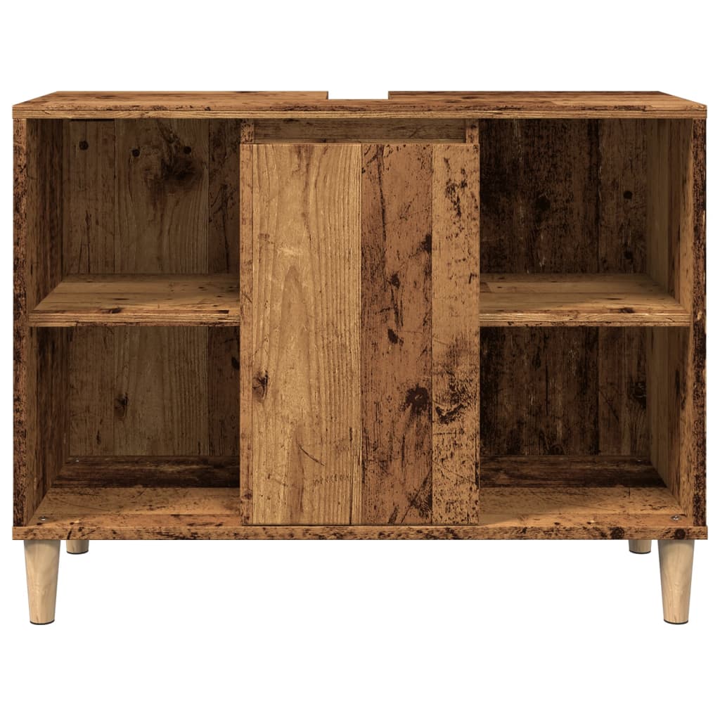 Baderomsskap Gammelt Tre 80X33X60 Cm Konstruert Tre