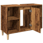 Baderomsskap Gammelt Tre 80X33X60 Cm Konstruert Tre