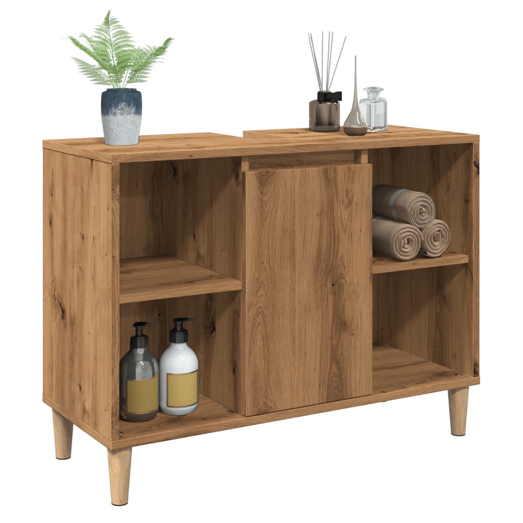 Baderomsskap Artisan Eik 80X33X60 Cm Konstruert Tre