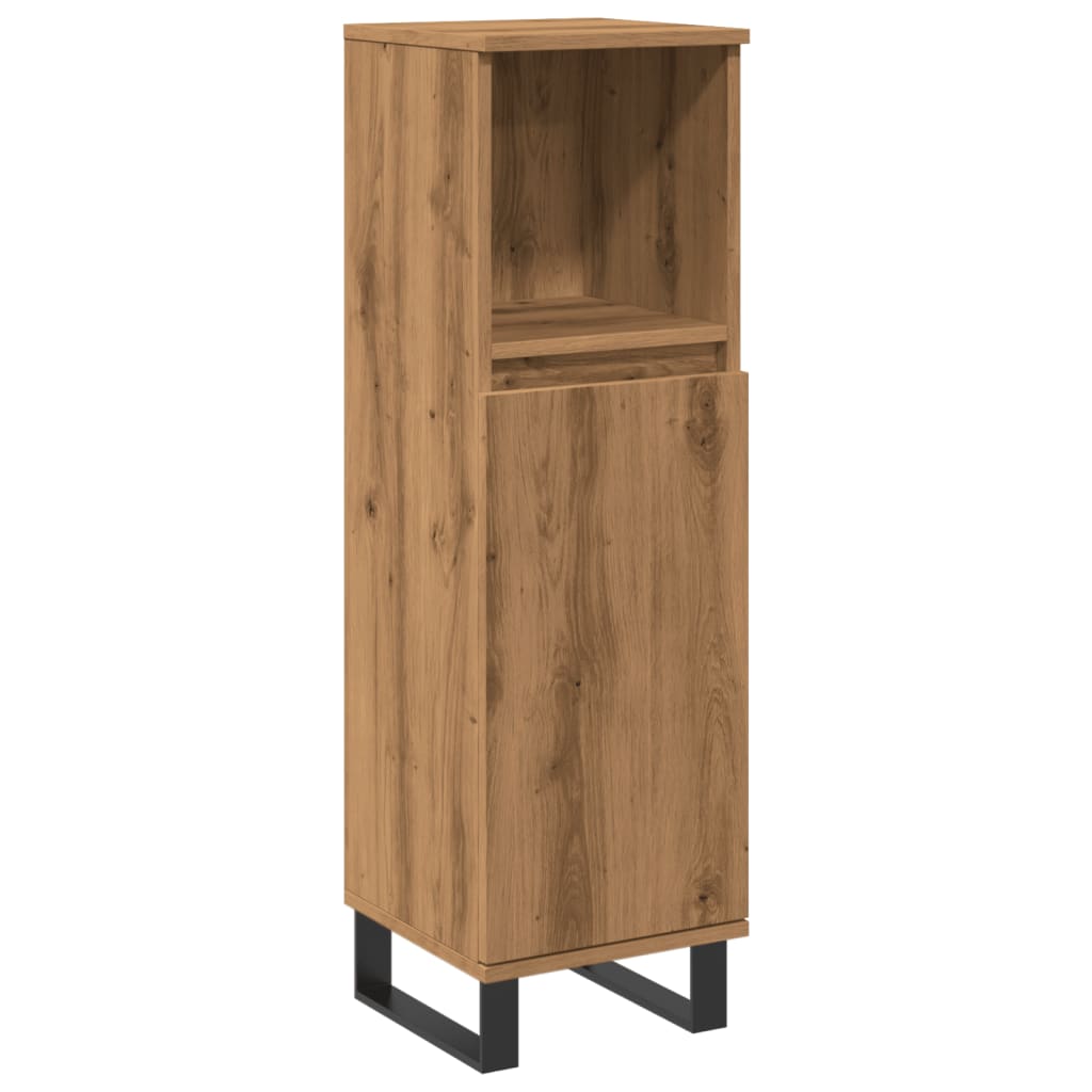 Baderomsskap Artisan Eik 30X30X100 Cm Konstruert Tre