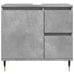 Baderomsskap Betonggrå 65X33X60 Cm Konstruert Tre