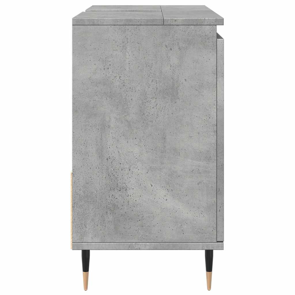 Baderomsskap Betonggrå 65X33X60 Cm Konstruert Tre