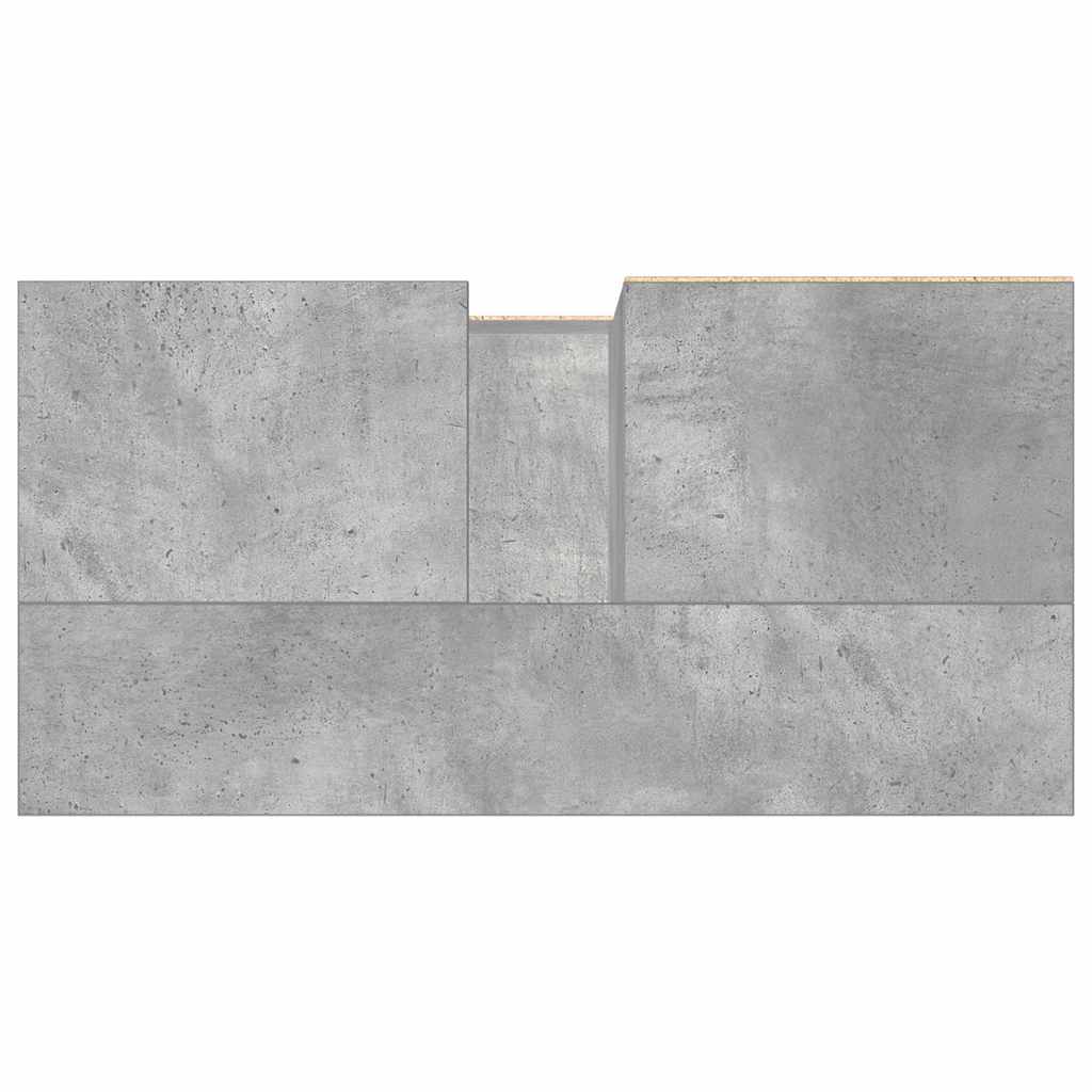 Baderomsskap Betonggrå 65X33X60 Cm Konstruert Tre