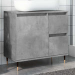 Baderomsskap Betonggrå 65X33X60 Cm Konstruert Tre
