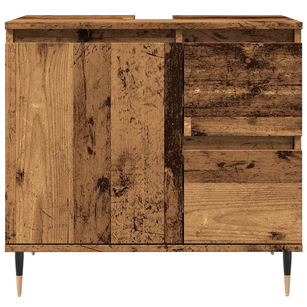 Baderomsskap Gammelt Tre 65X33X60 Cm Konstruert Tre