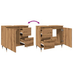 Baderomsskap Artisan Eik 65X33X60 Cm Konstruert Tre
