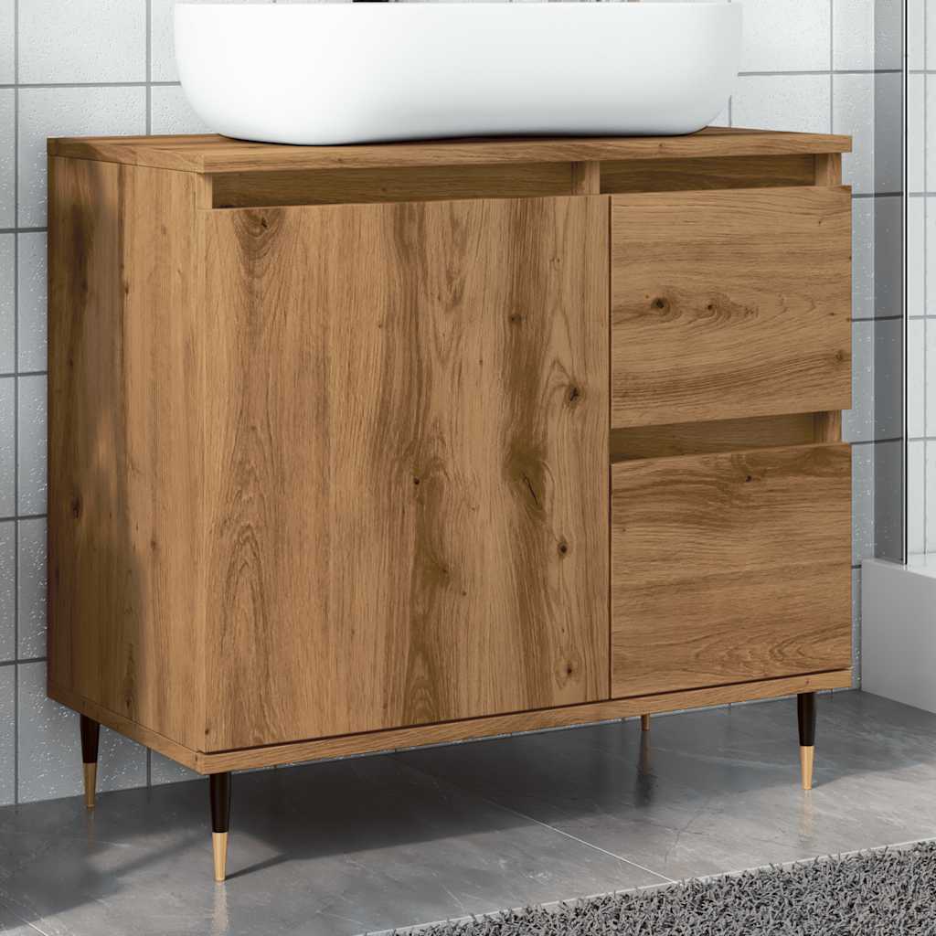 Baderomsskap Artisan Eik 65X33X60 Cm Konstruert Tre